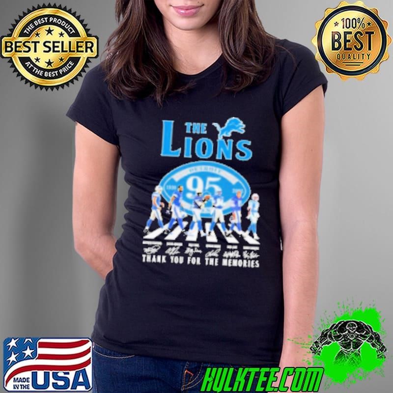 Detroit Lions The Lions 95 Year 1930 2025 Thank You For The Memories Signatures Shirt
