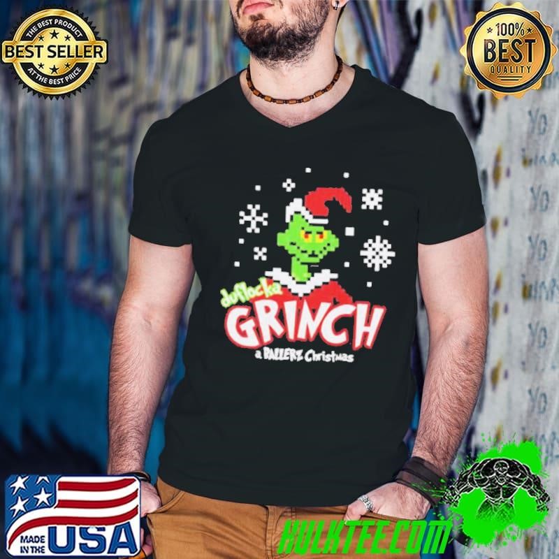 Duflocka Grinch aballerz Christmas pixel shirt