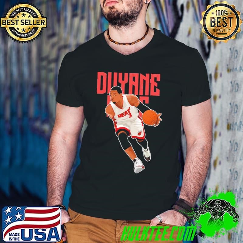 Dwyane Wade Drives #3 Bold American former professional basketball T-Shirt