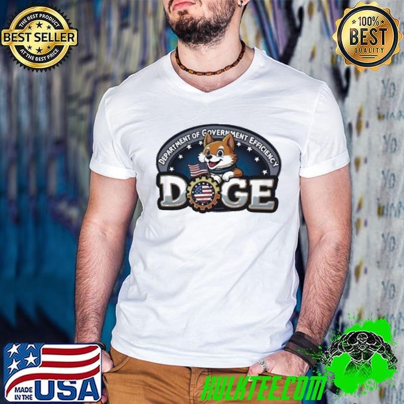 Elon Musk Doge Department of government efficiency logo Guys V Neck