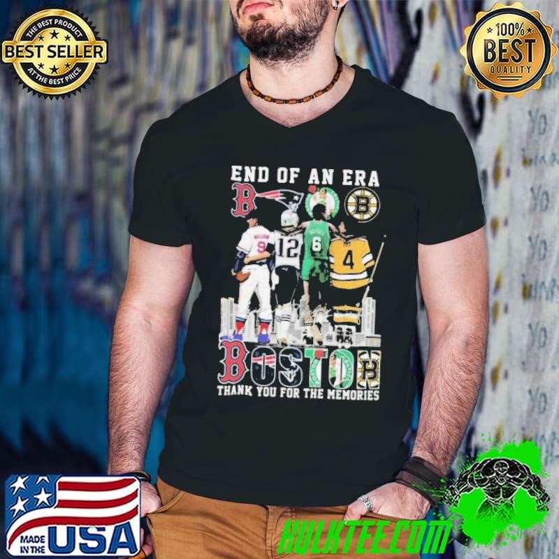 End Of An Era Boston City Sports Signatures Thank You For The Memories 2024 Shirt