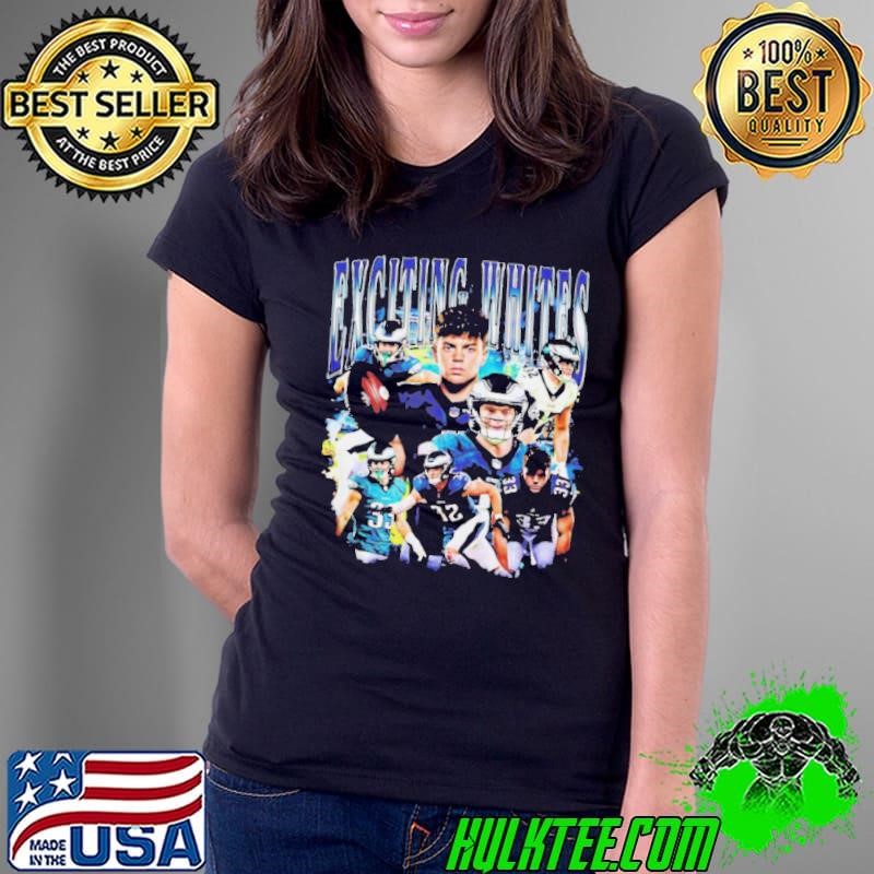 Exciting Whites Philadephia Eagles NFL football team Ladies Tee