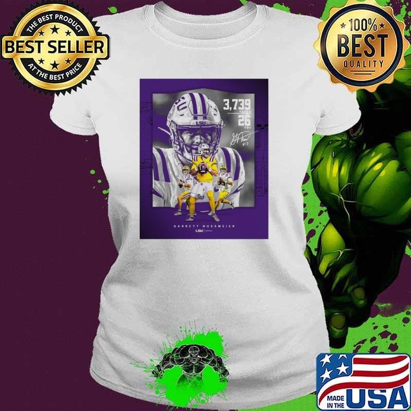 Garrett Nussmeier LSU Tigers third-most passing yards in a season 3739 Yards 26 TDs Signature Poster shirt