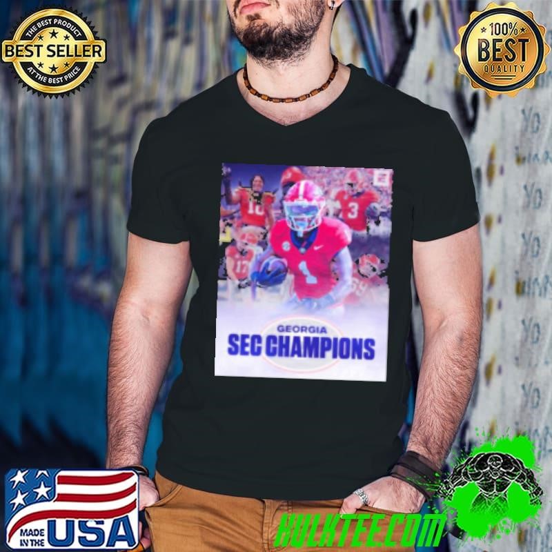 Georgia Kicks Down Texas In Ot To Win Sec Champions Guys V Neck