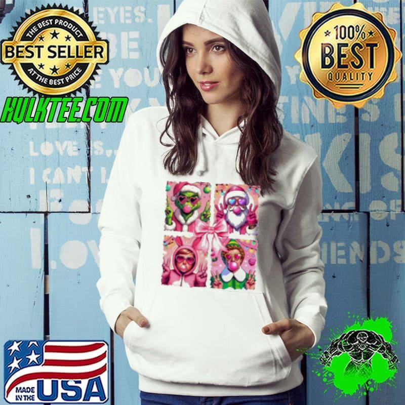 Grinch Santa Elf Blow Bubbles Christmas 2024 Shirt