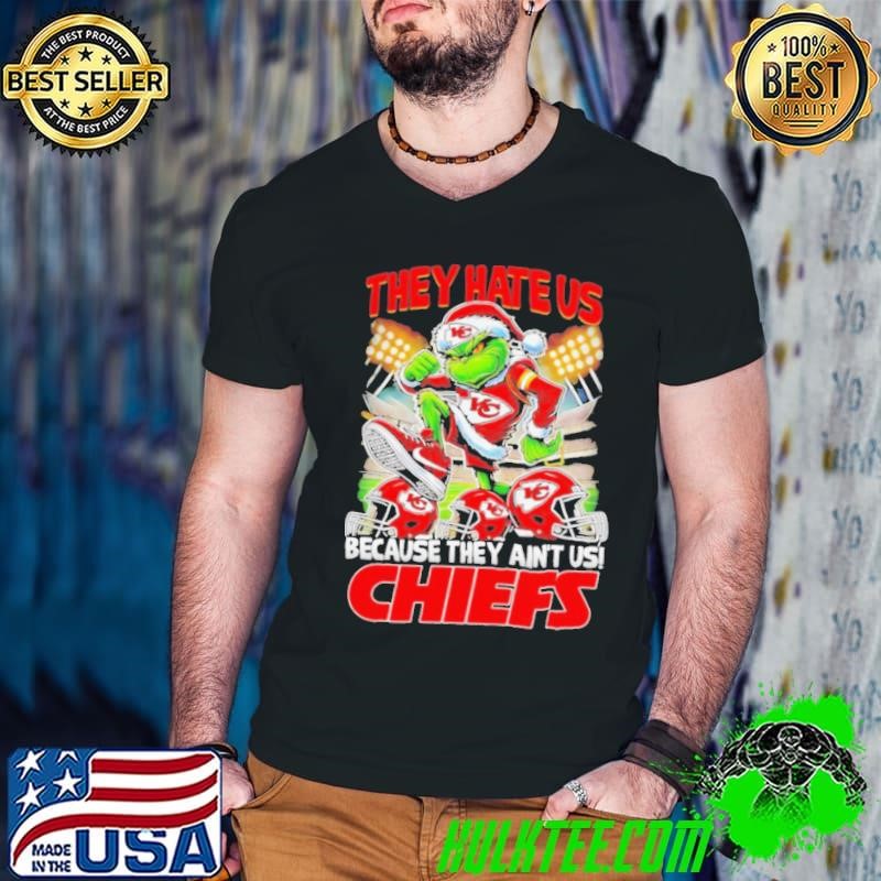 Grinch player Kansas City Chiefs they aint us they hate us Christmas shirt