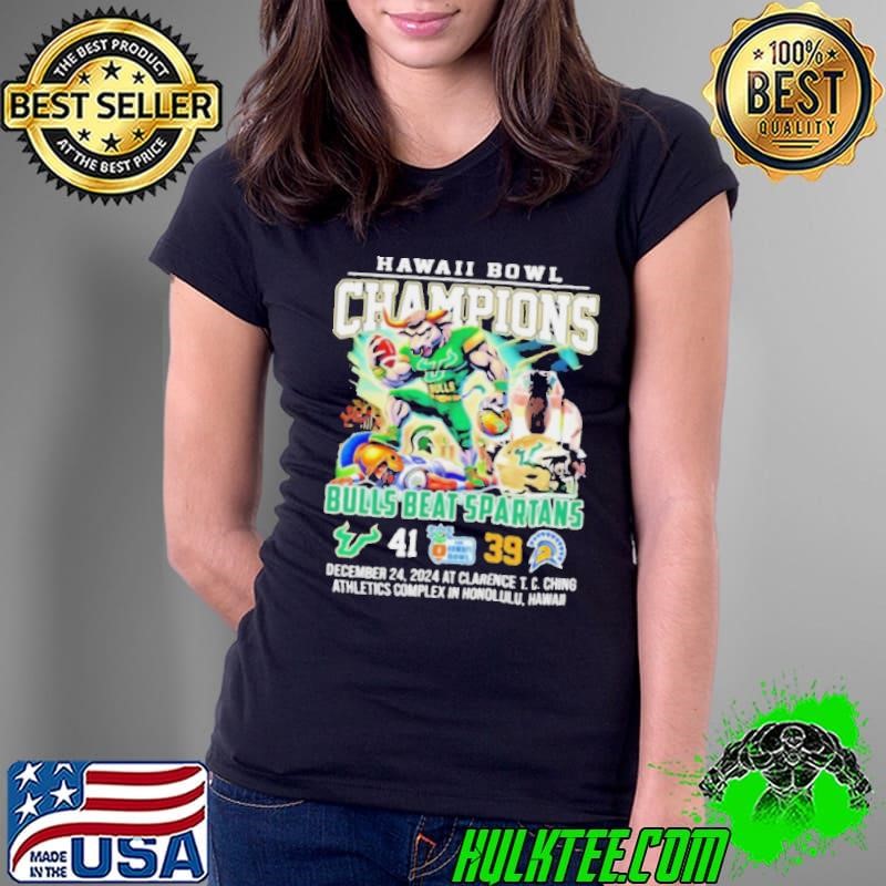 Hawaii Bowl Champions Bulls beat Spartans 41 39 mascot Ladies Tee