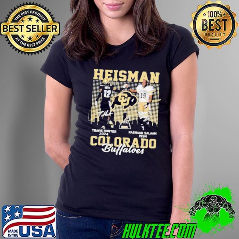 Heisman Travis Hunter x Rashaan Salaam Signature Colorado Buffaloes Shirts Ladies Tee