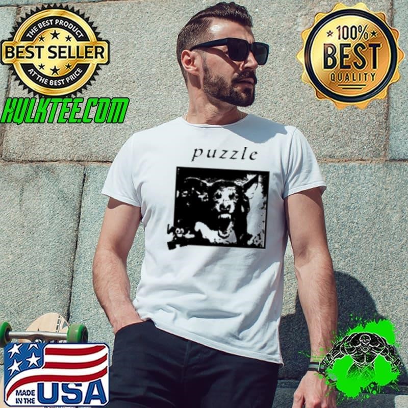 Hello Puzzle Dog Pink Shirt