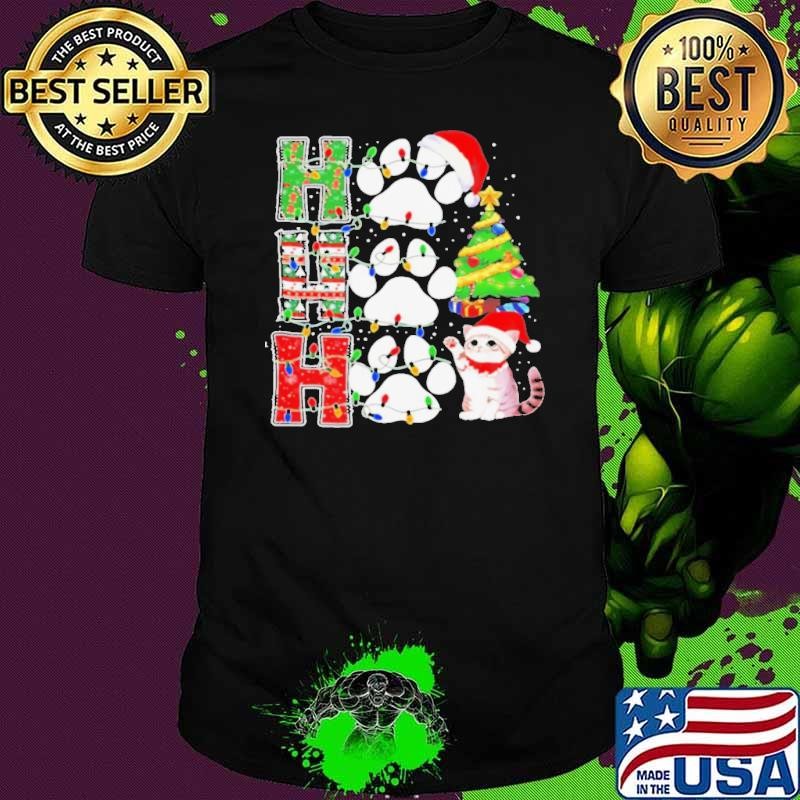 Ho ho ho cat paws Christmas shirt