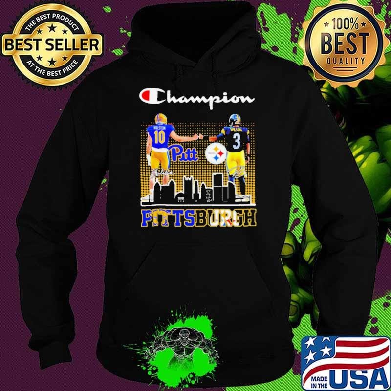 Holstein vs Wilson Champion Pittsburgh football players signature Hoodie
