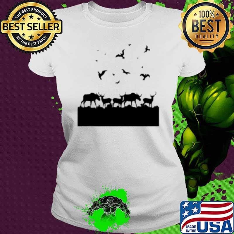 Hunted Animals Silhouette Cool Hunting Hobbies Hunter Gift Shirt
