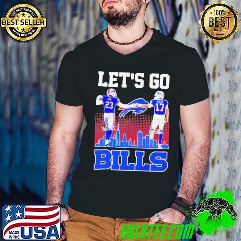 Hyde and Allen Buffalo Bills football city skyline signatures Guys V Neck