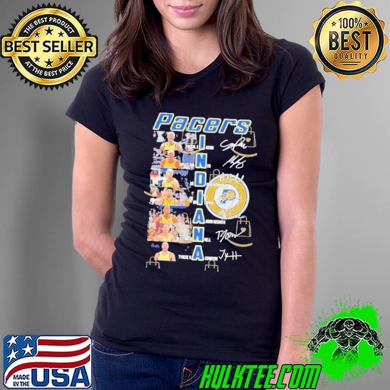 Indiana Pacers Basketball Team Signature Ladies Tee
