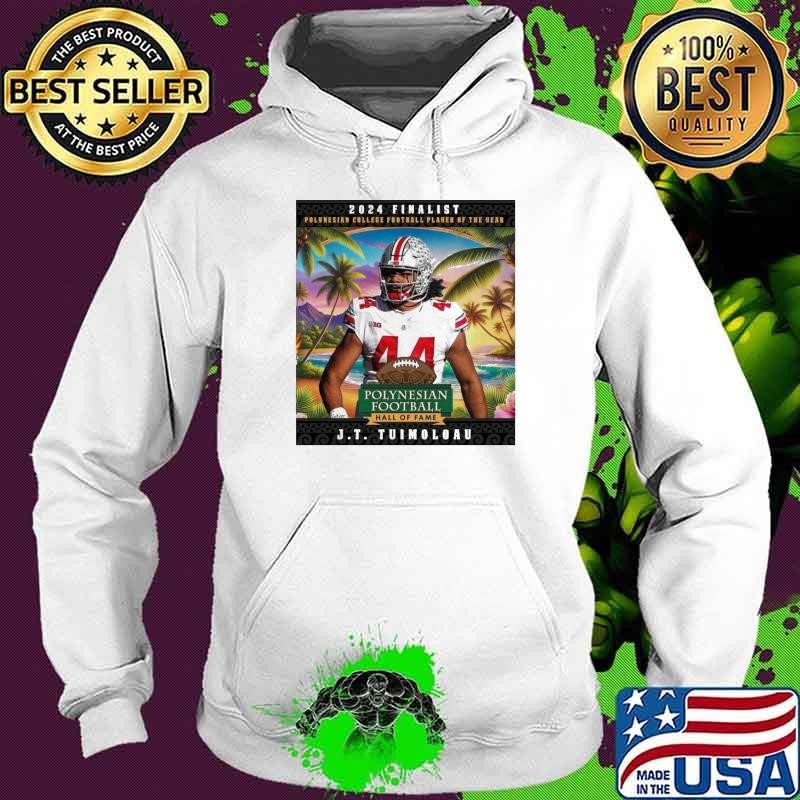 J.T. Tuimoloau Ohio State Buckeyes Finalist for the 2024 Polynesian College Football Player of the Year Award Poster Hoodie