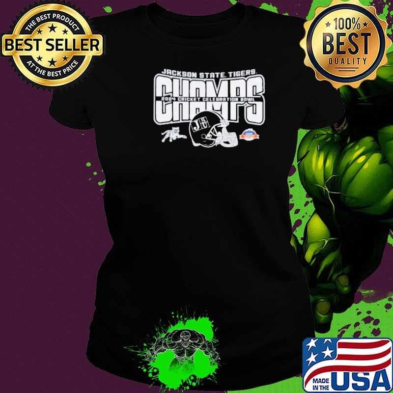 Jackson State Tigers Football Are 2024 Cricket Celebration Bowl Champions Classic Ladies tee