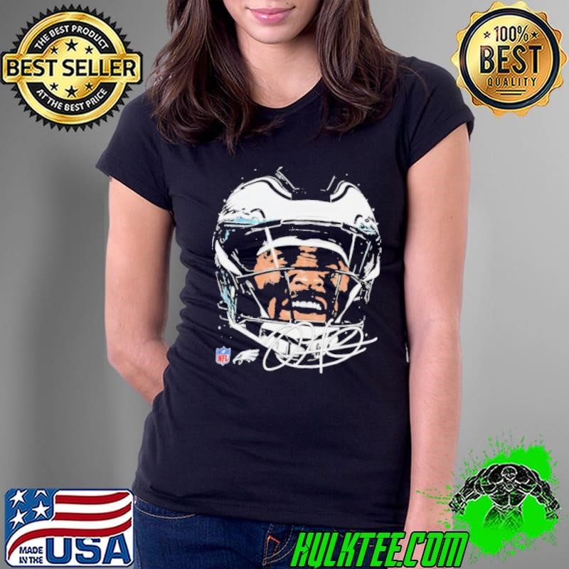 Jalen Hurts Philadelphia Eagles NFL football big face signature graphic Ladies Tee