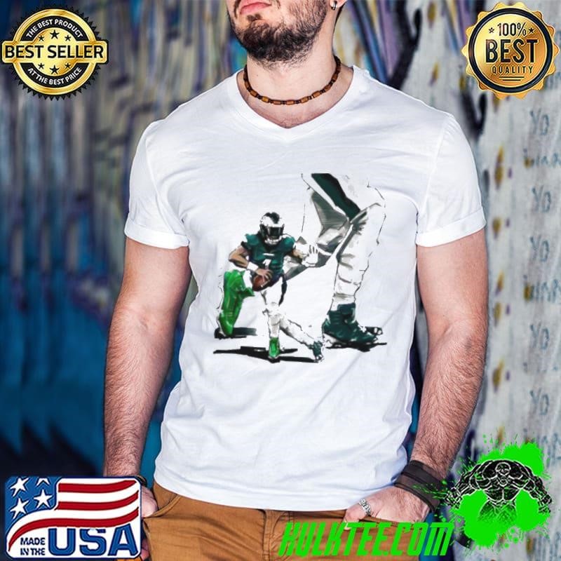 Jalen Hurts Philadelphia Eagles art football Guys V Neck