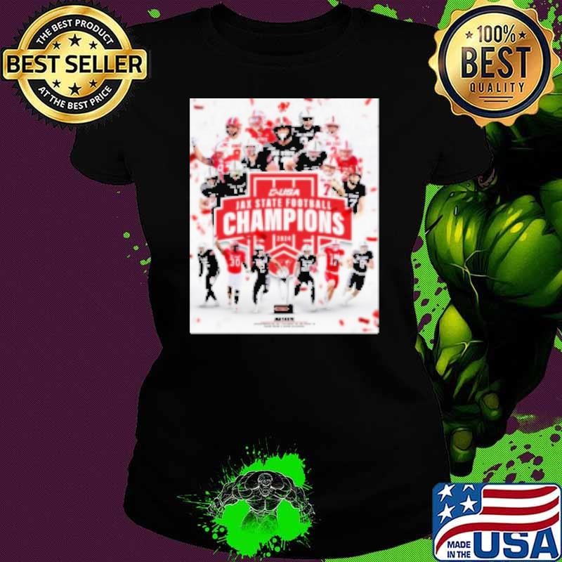 Jax State Football 2024 Conference USA Champions Poster Ladies tee