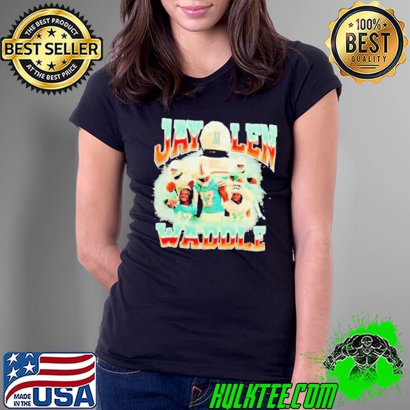 Jaylen Waddle Miami Dolphins football vintage Ladies Tee