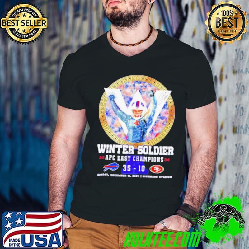 Josh Allen Winter Soldier 2024 Afc East Champions 35 10 49ers shirt