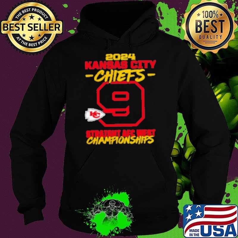 Kansas City Chiefs 9 Straight AFC West Division Championship Hoodie