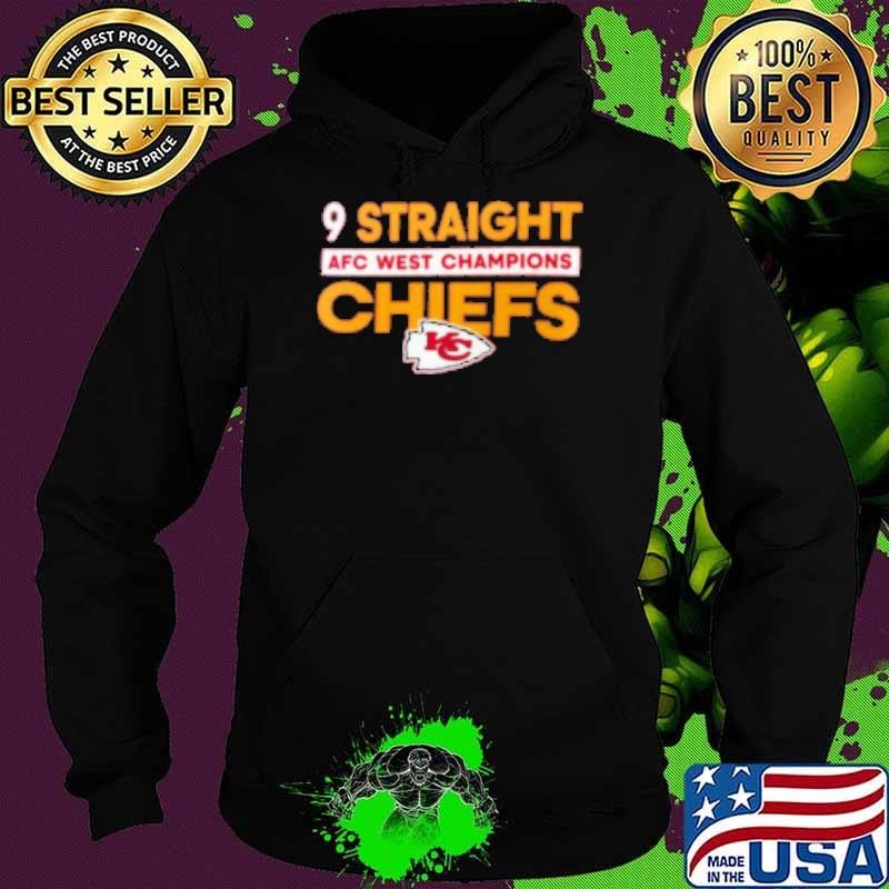 Kansas City Chiefs Nine Straight AFC West Division Champions Hoodie
