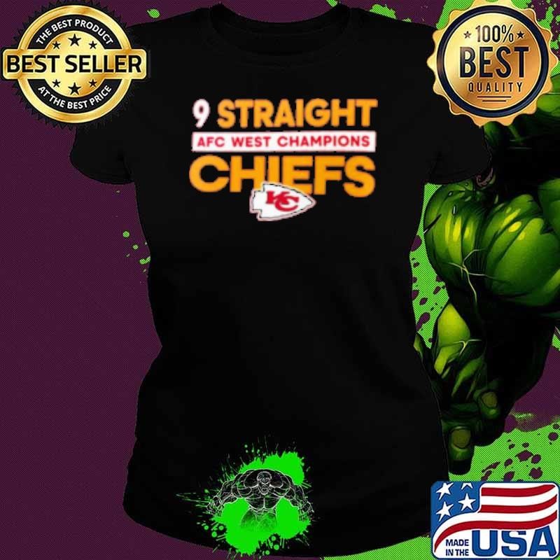 Kansas City Chiefs Nine Straight AFC West Division Champions Ladies tee