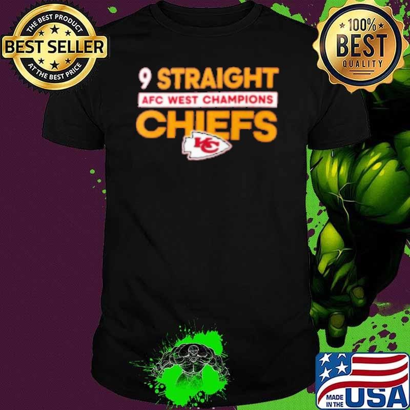 Kansas City Chiefs Nine Straight AFC West Division Champions Shirt