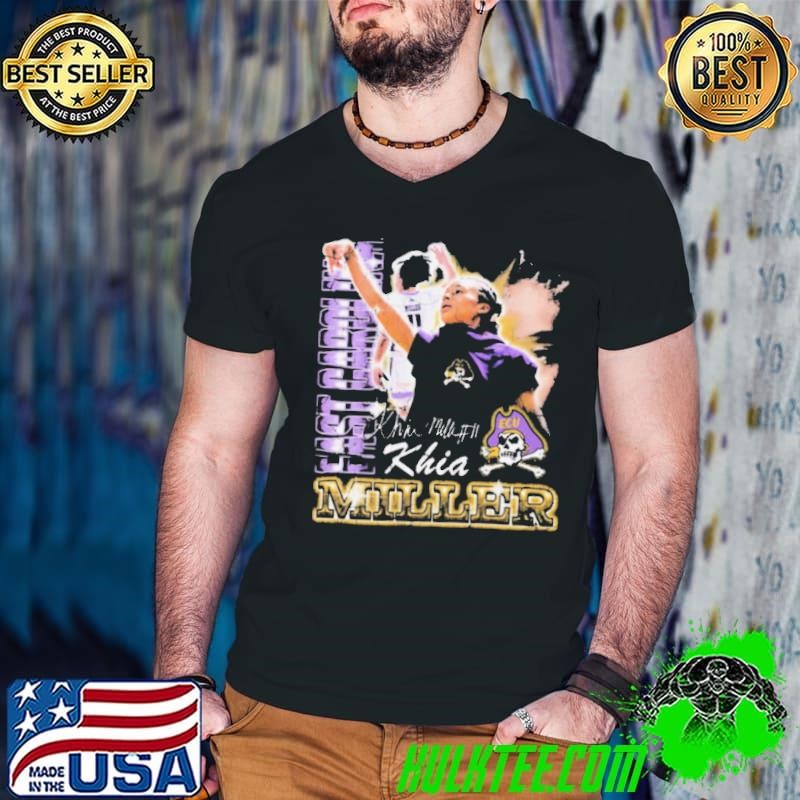 Khia Miller East Carolina Pirates 90s Graphic Signature shirt