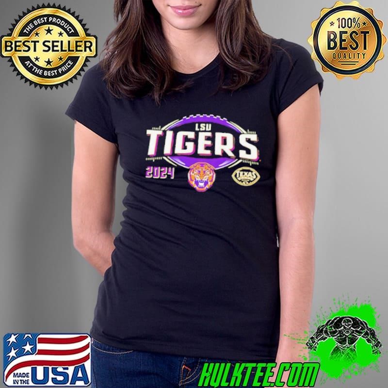 LSU Tigers 2024 Texas Bowl logo Ladies Tee