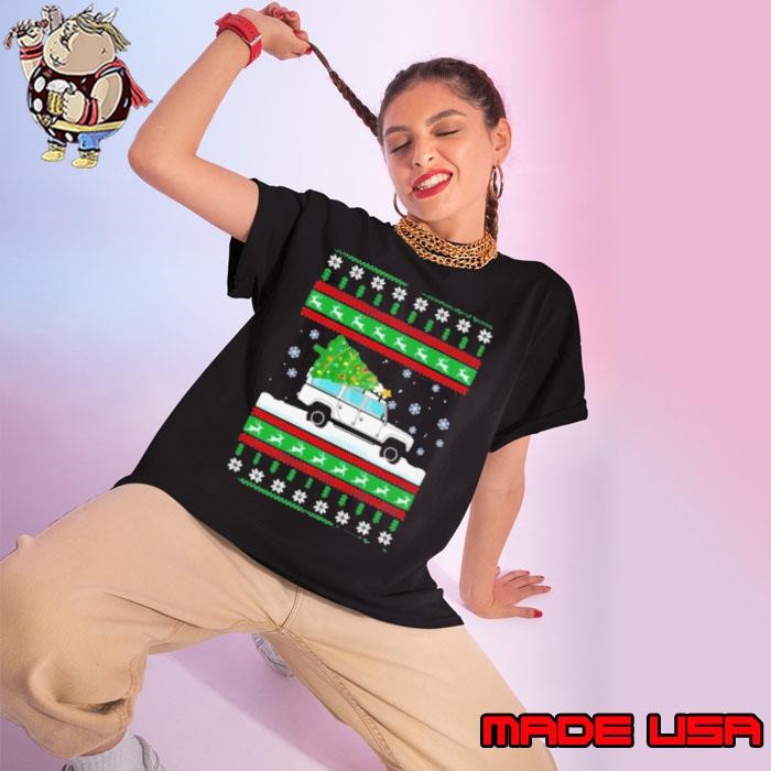 Land Rover Defender 90 Ugly Christmas Ladies Tee