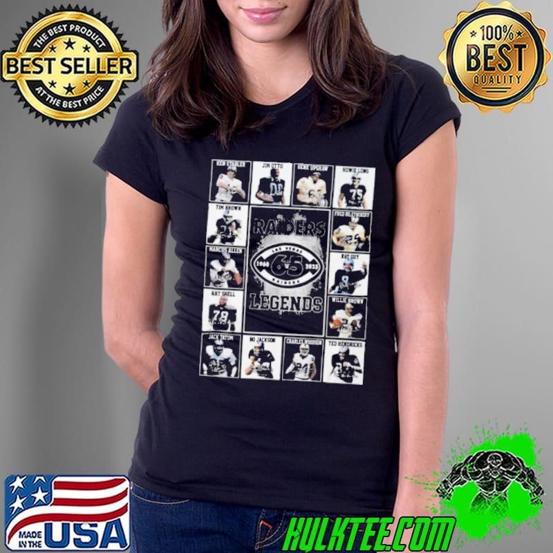 Las Vegas Raiders 1960 2025 Legends 65 Years Ladies Tee