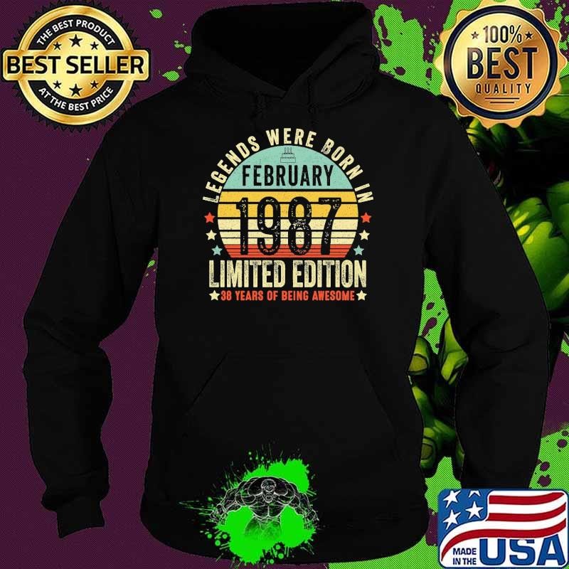 Legens Were Born In 1987 Limited Edition 38 Years Of Being Vintage Hoodie