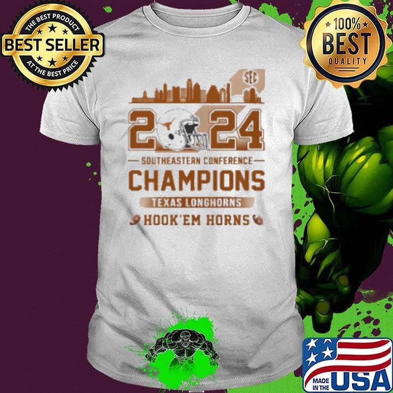 Longhorns Southeastern Conference Champions 2024 Hook' Em Horns Unisex