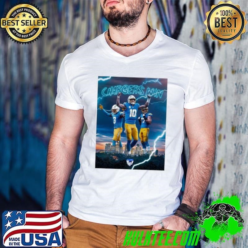 Los Angeles Chargers wins 34-27 Denver Broncos NFL Final Score Poster shirt