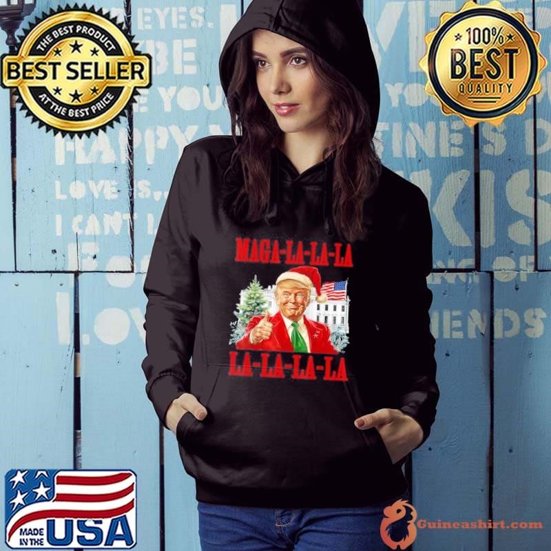 Maga La La La Donald Trump Potus 47 Ugly Christmas Sweater Hoodie