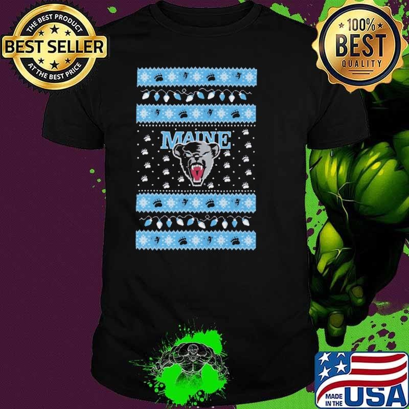 Maine Black Bears Holiday Lights Shirt