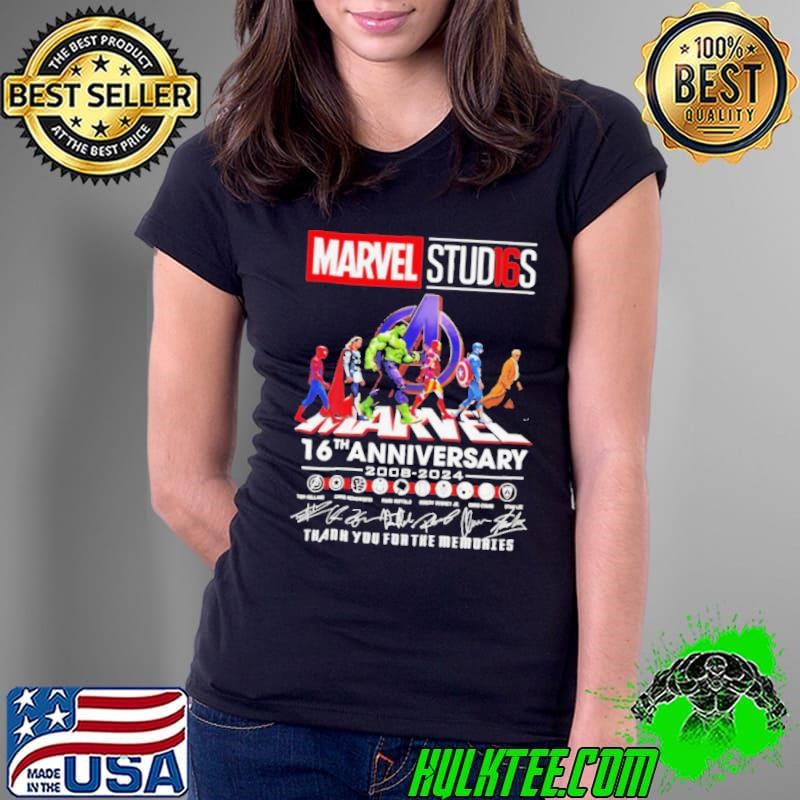 Marvel Studios 16th Anniversary 2008 2024 thank you for the memories Ladies Tee