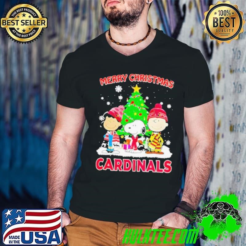 Merry Christmas Arizona Cardinals X Peanuts characters 2024 Guys V Neck