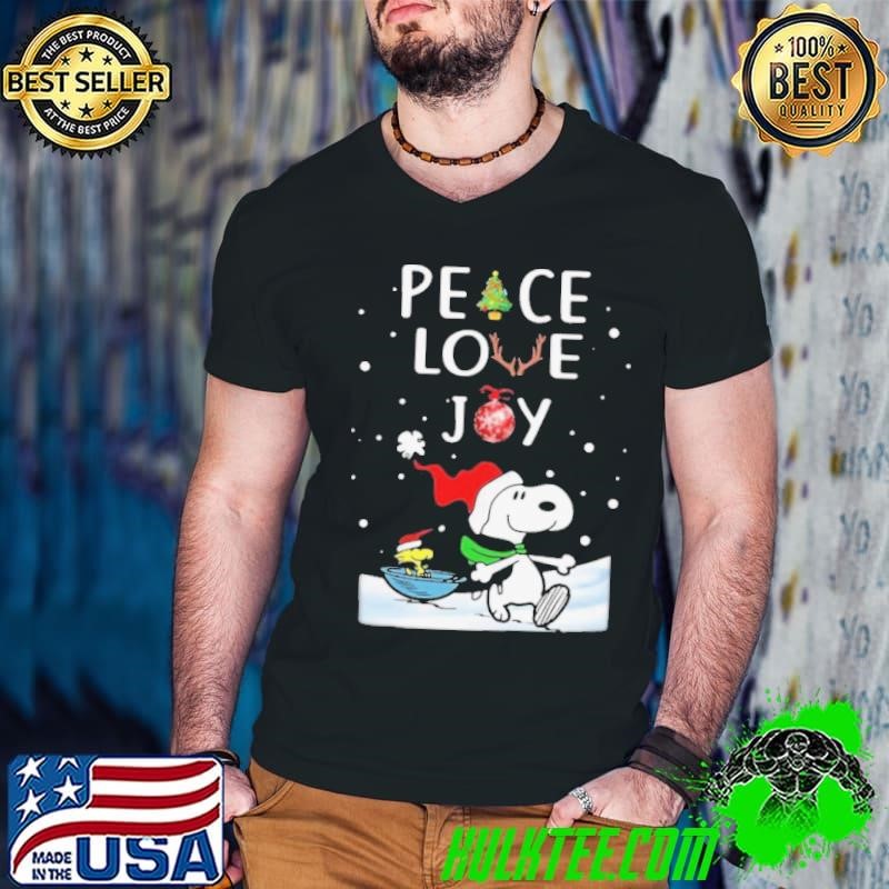 Merry Christmas Peanuts Snoopy Peace Love Joy shirt