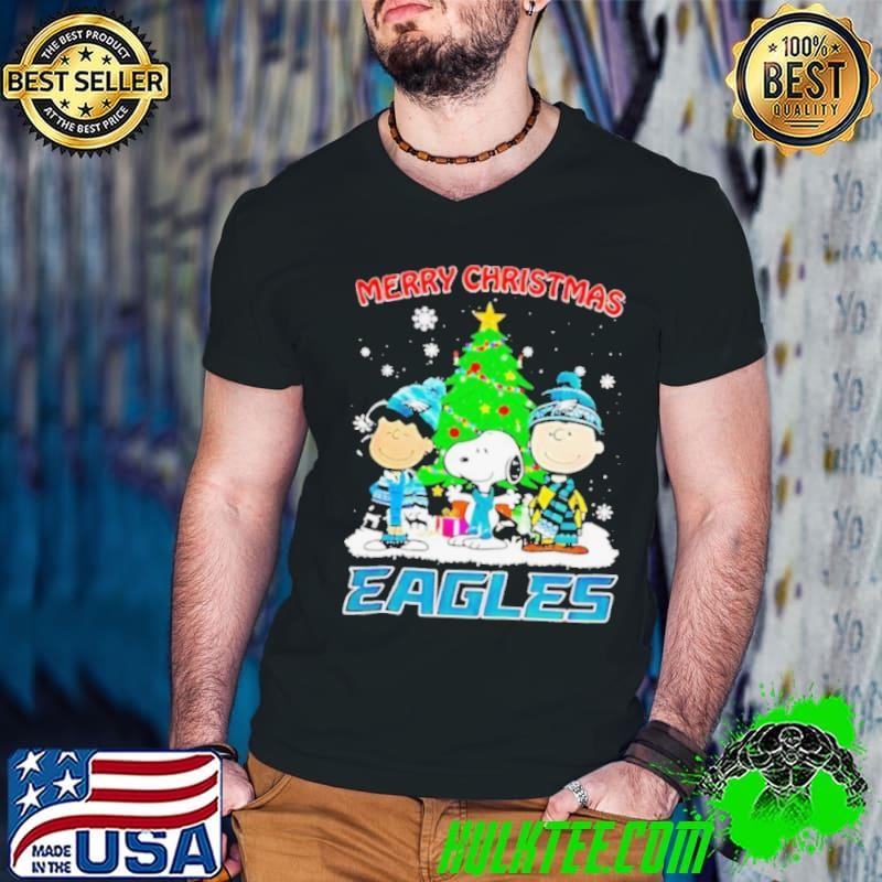 Merry Christmas Philadelphia Eagles X Peanuts characters 2024 Guys V Neck