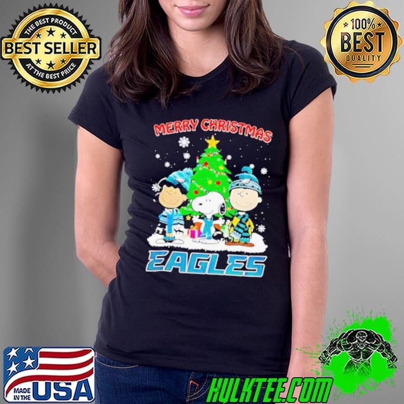 Merry Christmas Philadelphia Eagles X Peanuts characters 2024 Ladies Tee