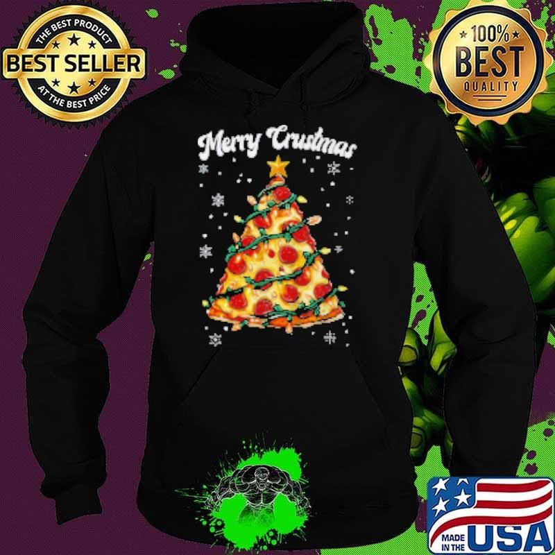 Merry Crustmas Pizza Christmas Tree Xmas Hoodie