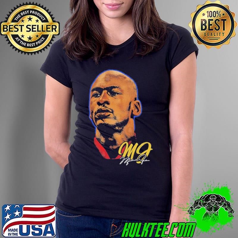 Michael Jordan American businessman and former professional basketball Big Face Signature Ladies Tee