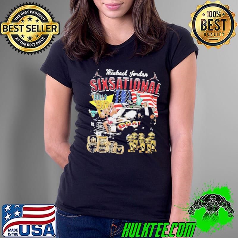 Michael Jordan Sixsational American businessman and former professional basketball Ladies Tee