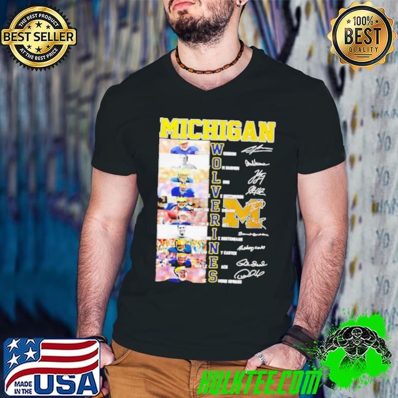 Michigan Wolverines name and signature player Guys V Neck