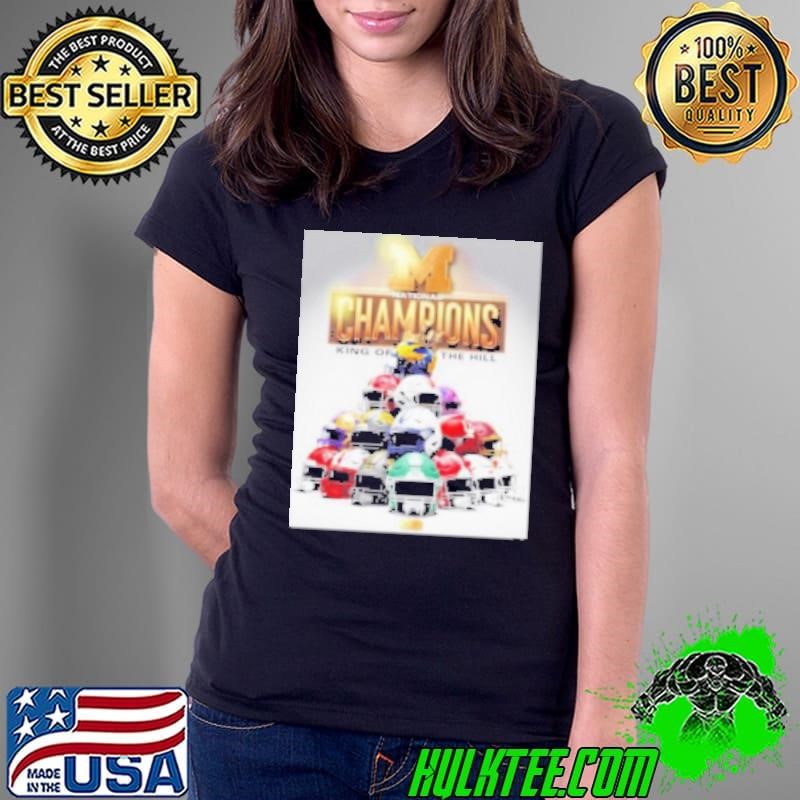 Michigan Wolverines national Champions king of the helmet hill Ladies Tee