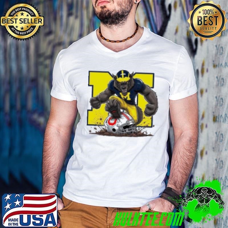 Michigan football step on Ohio State Buckeyes football helmet Xmas Shirt