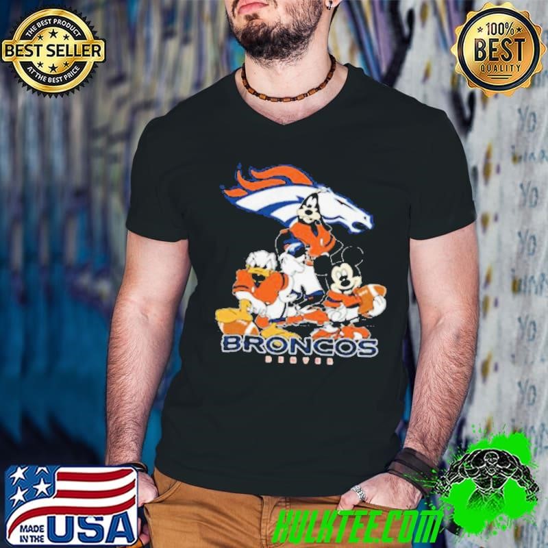 Mickey Friends Denver Broncos Tee Disney Inspired Game Day Football NFL Shirt